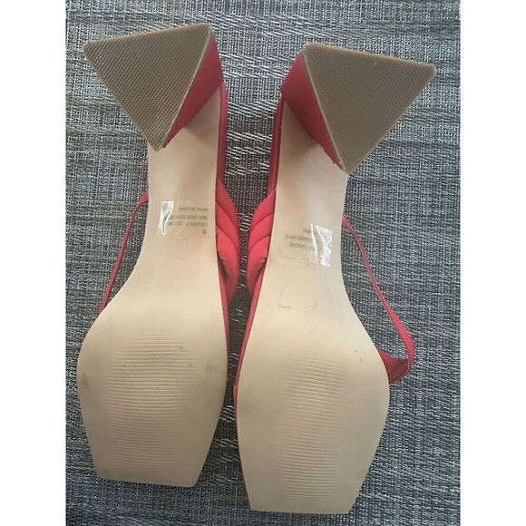 EGO UK9 US 11 Futuristic Block Sandals Red - Picture 5 of 7